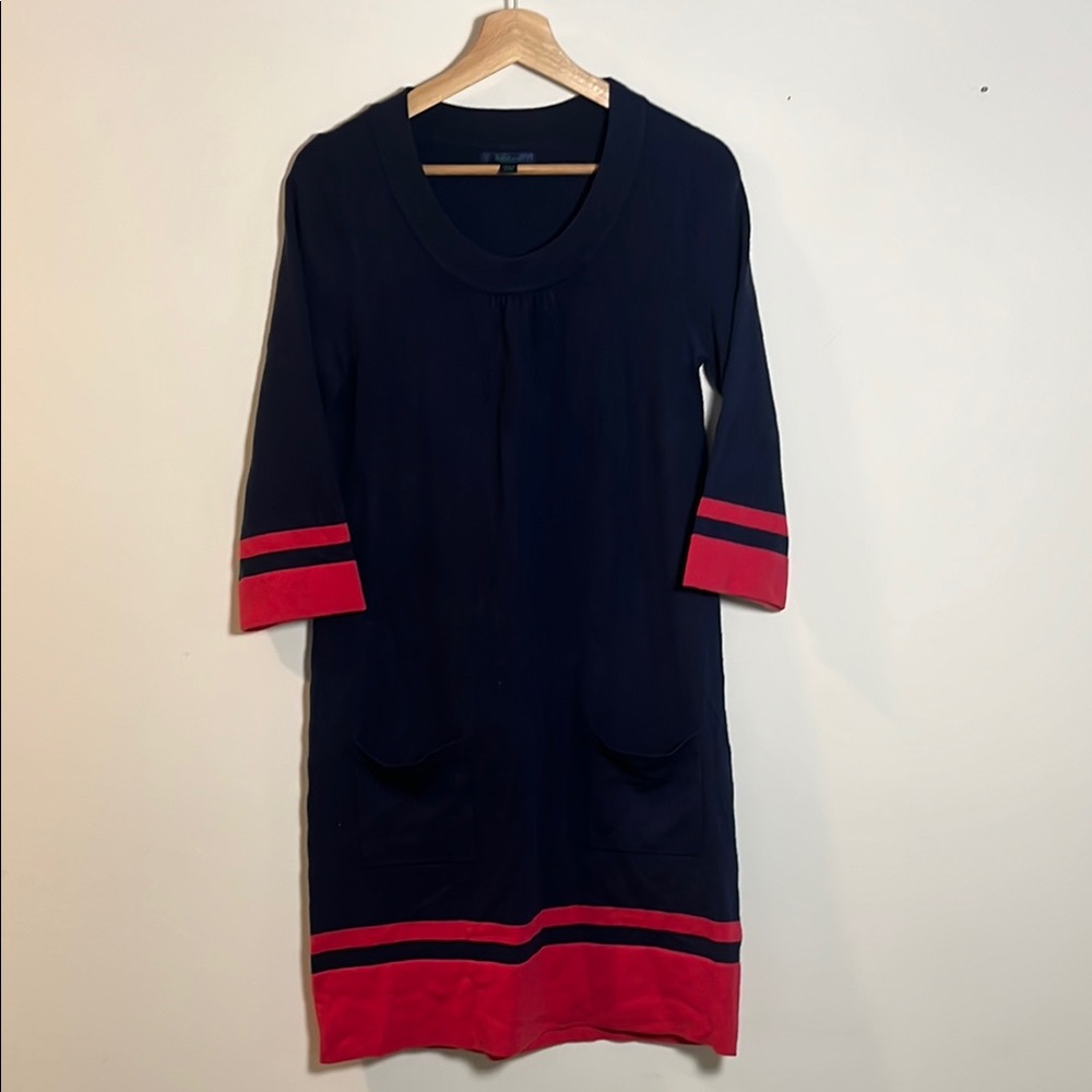 Boden Women’s Navy & Red 3/4 Sleeve Dress